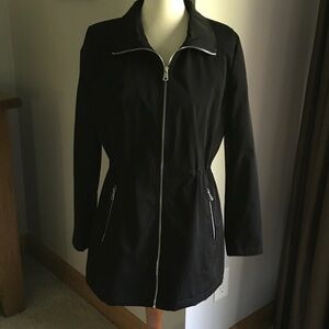 Black Women’s Zip-Front Jacket